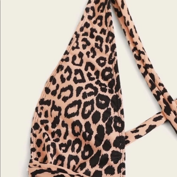Leopard print halter monokini swimsuit size 8 - Picture 3 of 12